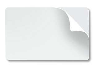 white adhesive PVC card