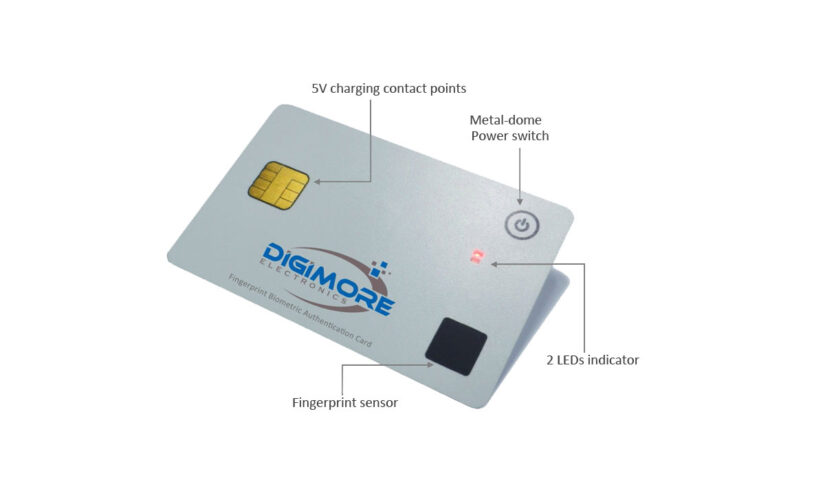 A smart card with diagram