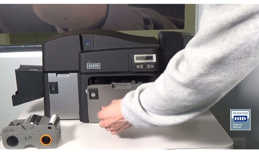 How do I manually clean card printer?