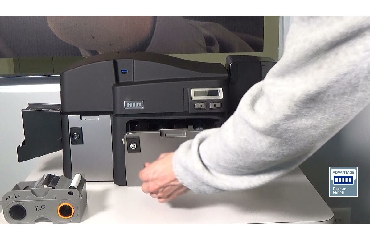 How do I manually clean card printer?